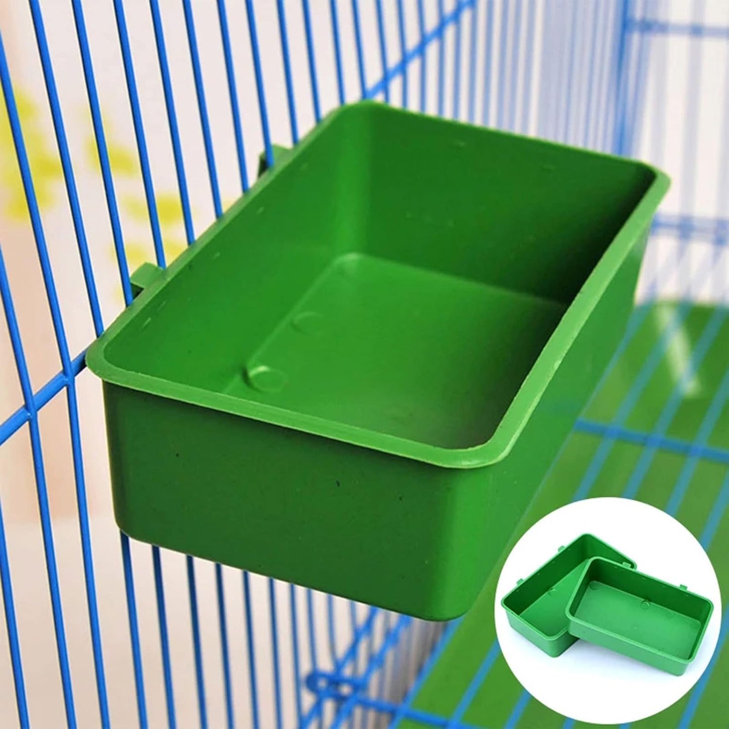 Chicken Water Cup with Hooks Cage Hanging Food Bowl for Pigeons Ducks Doves Rabbits Easy to Bird Bath