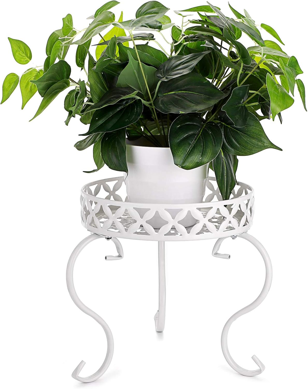 OwnMy Metal Round Plant Stand Rustproof Iron Flower Pot Holder, Indoor