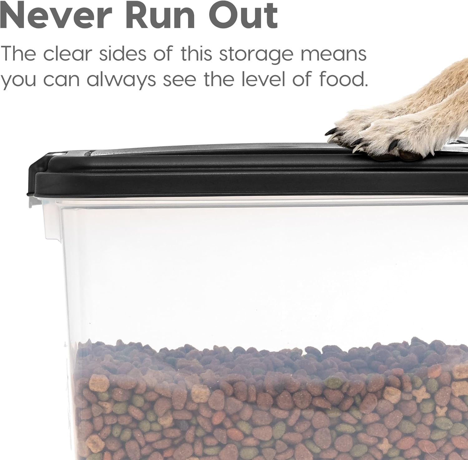 IRIS USA Dog Food Storage Container, 30 lbs & 11 lbs Combo, Cat Food S