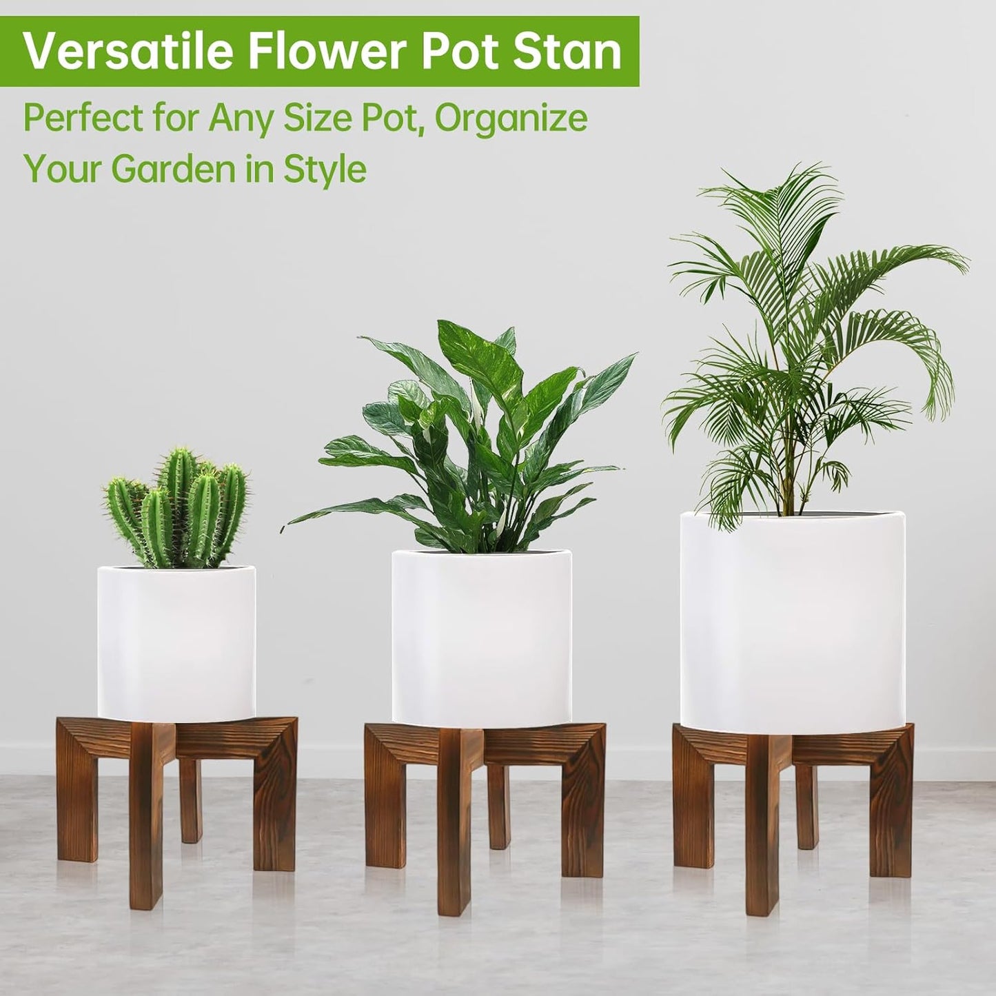 Wood Plant Stand Indoor/Outdoor for Plants, Large Size Planter Stand Holder,Sturdy and Stable Flower Pot Stand,Fits Most Size Flower Pots In Room(1 Pack)