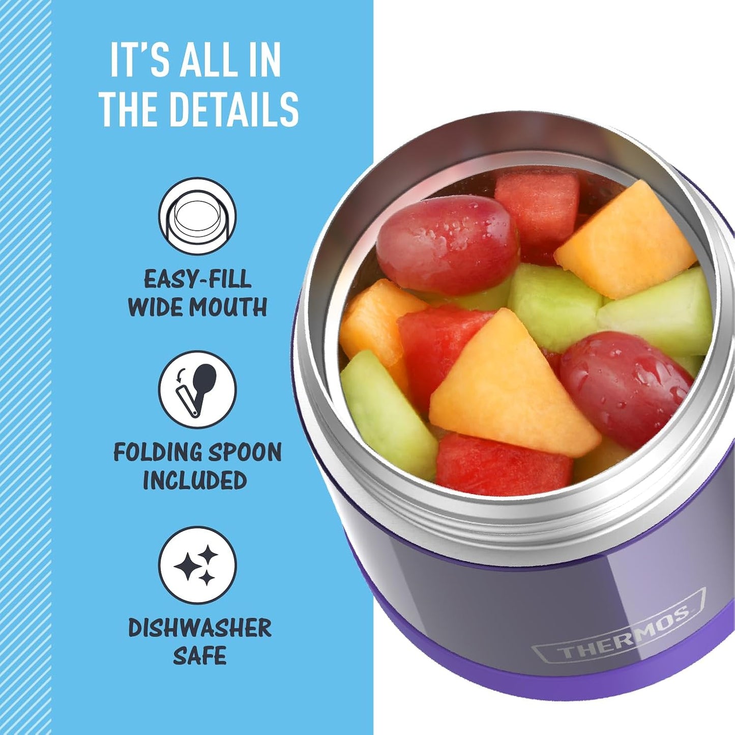 THERMOS FUNTAINER Insulated Food Jar, 10 Ounce, Kid Friendly Food Jar 