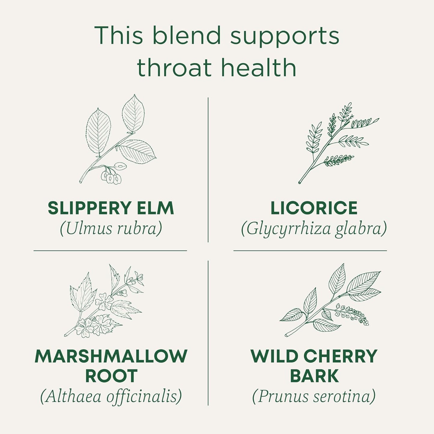 Traditional Medicinals Organic, Throat Coat Tea, Original with Slippery Elm - Supports Throat Health - Kosher, Non-GMO, Caffeine-Free, Compostable - 16 Tea Bags