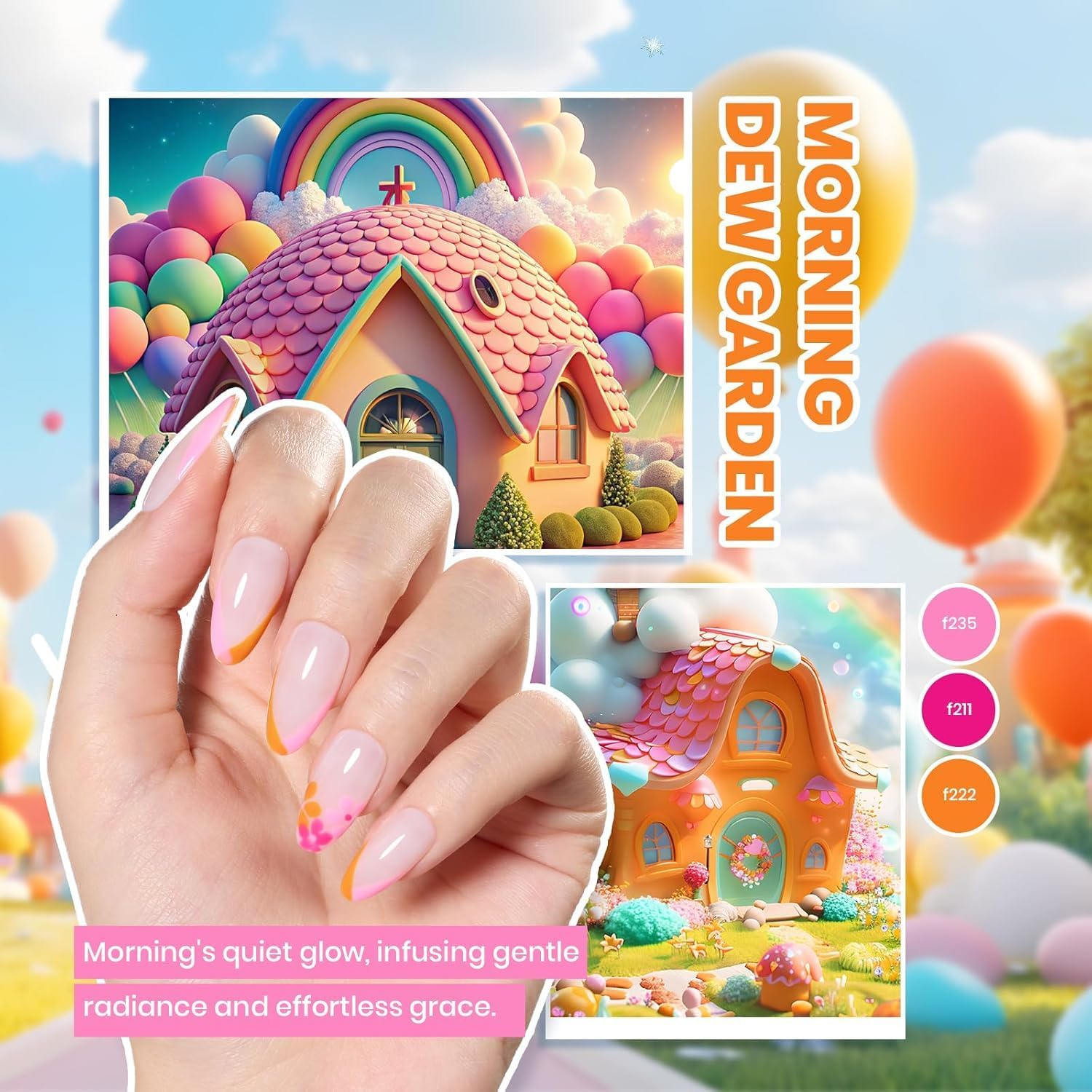 Beetles Gel Nail Polish Kit with U V Light - 80Pcs Color Enchantment 5