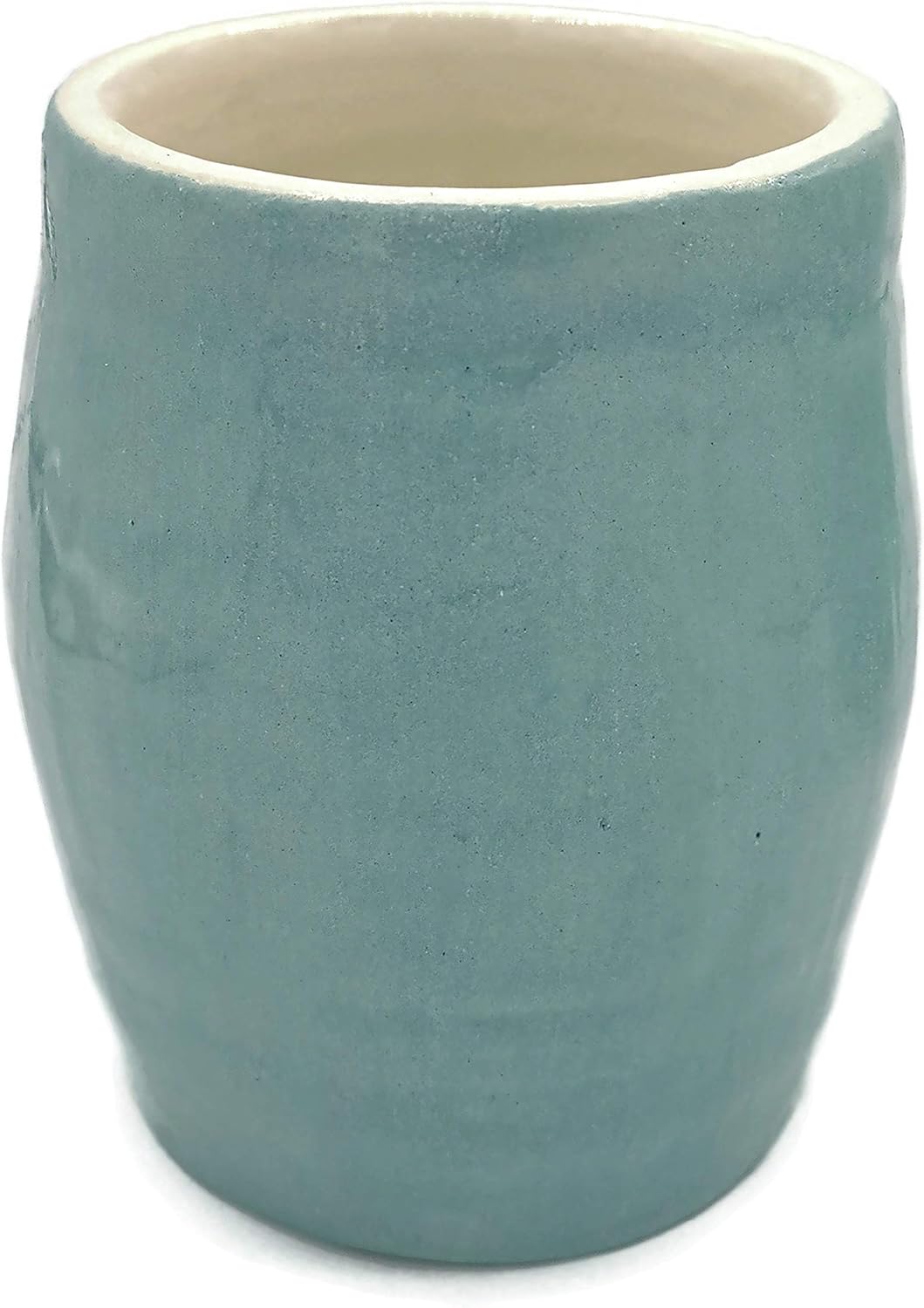 Turquoise Ceramic Planter with Drainage, Crock Cutlery or Utensil Hold