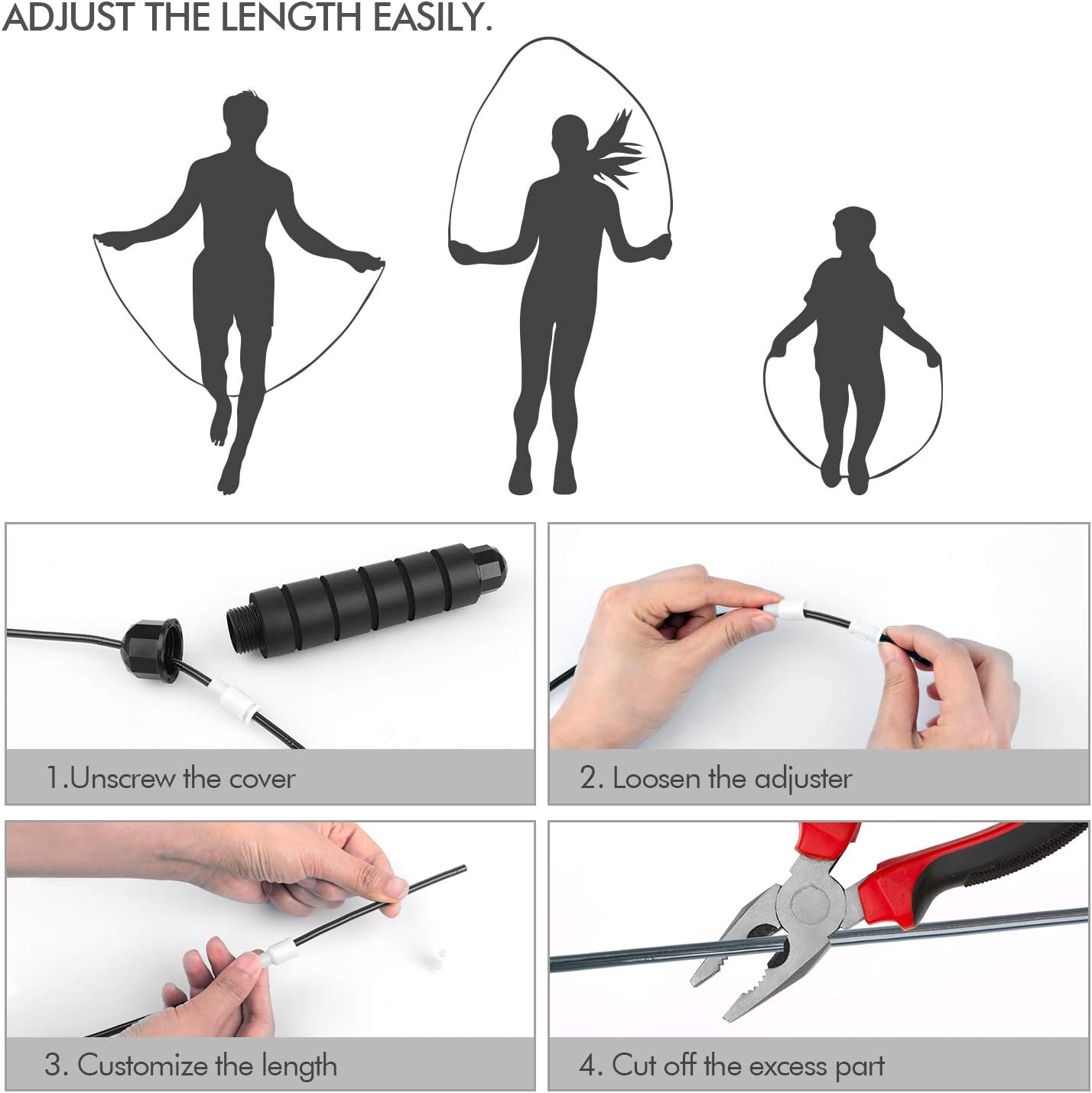 Jump Rope, Tangle-Free Rapid Speed Jumping Rope Cable with Ball Bearin