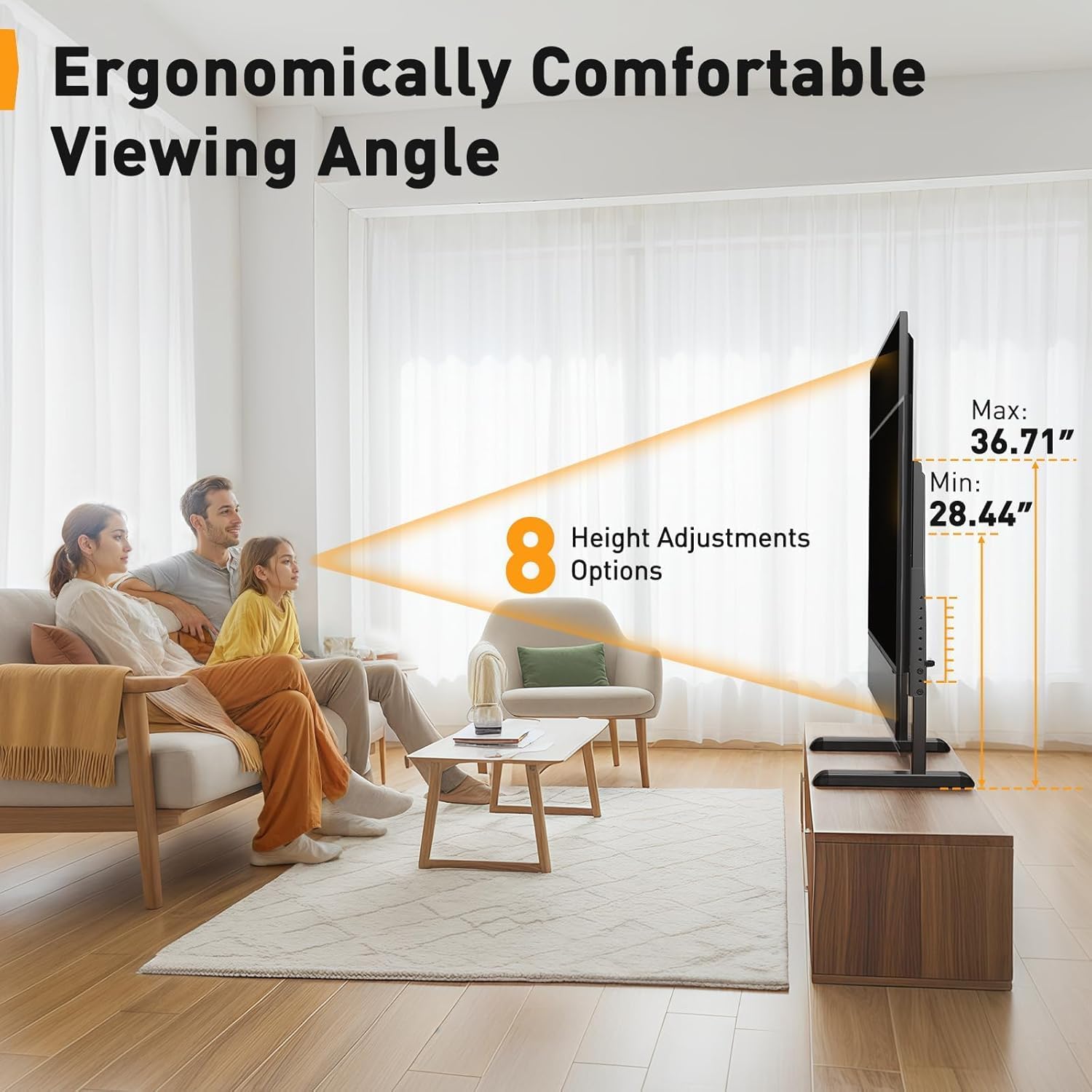 Perlegear Universal TV Stand Legs for Most 37–86 Inch TVs up to 150 lb
