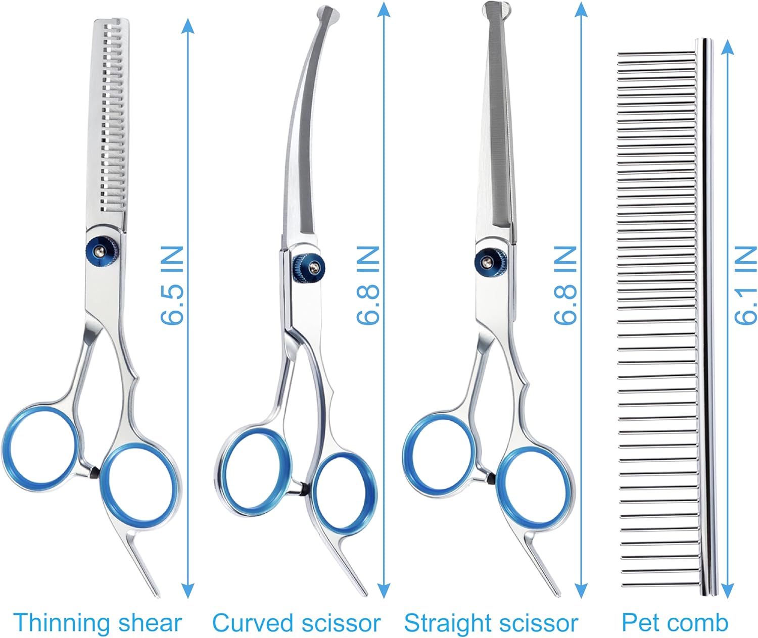 5 in 1 Premium Dog Grooming Scissors, Professional Dog Scissors for Gr