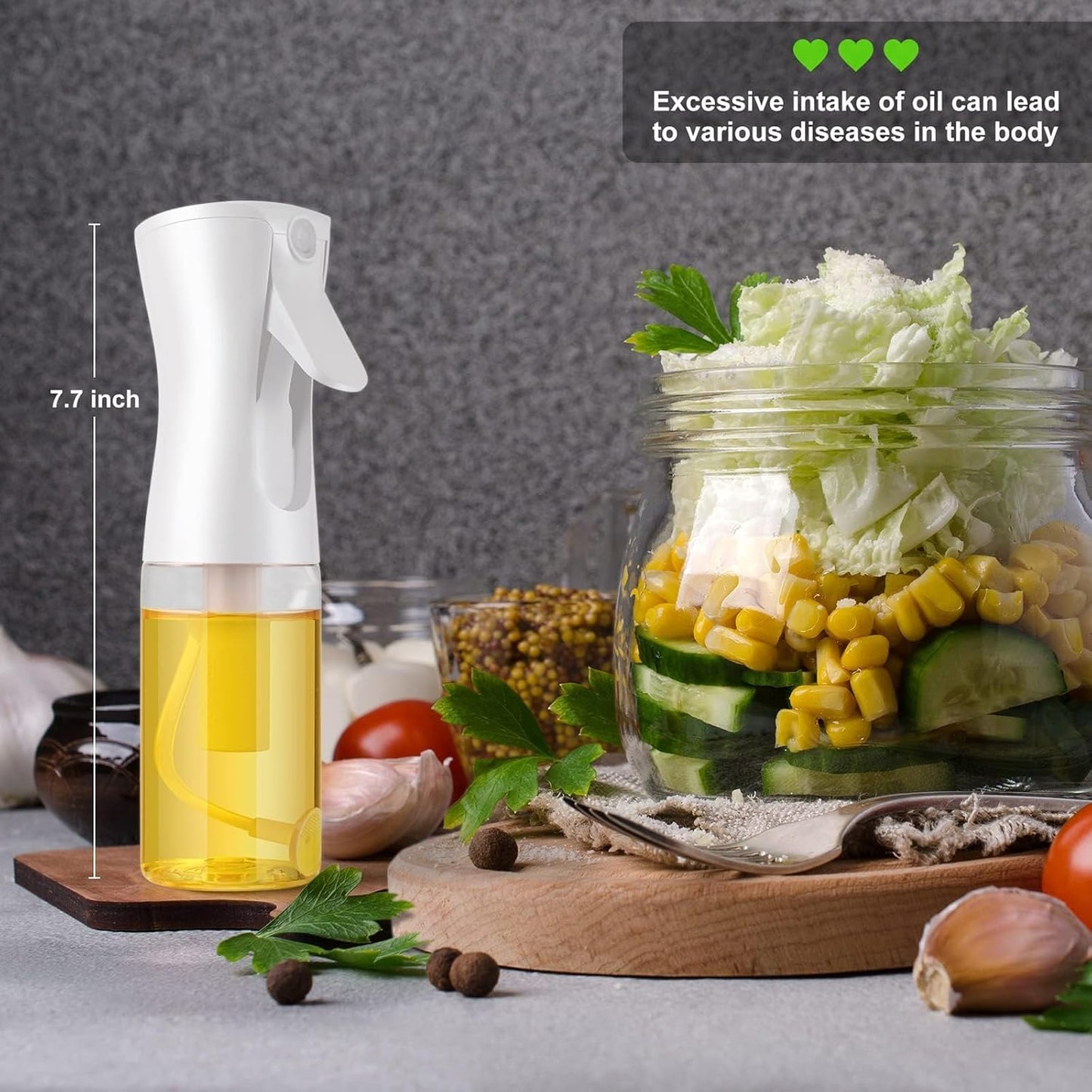 Oil Sprayer for Cooking- 200ml Glass Olive Oil Sprayer Mister, Olive O