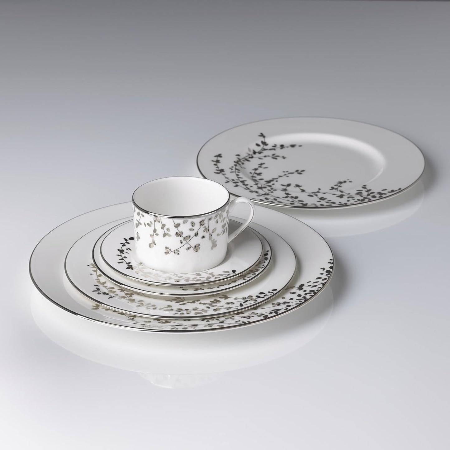 Kate Spade New York Gardner Street Platinum 5-Piece Place Setting, 4.2