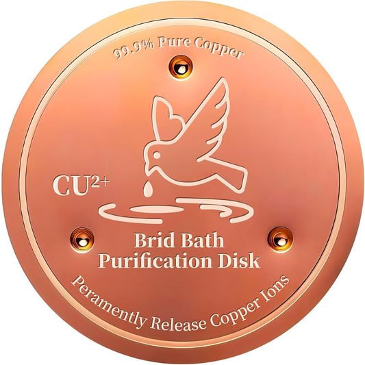 Bird Bath Copper Disk, 99.99% Pure Copper Cleaning Disk, Natural Clean