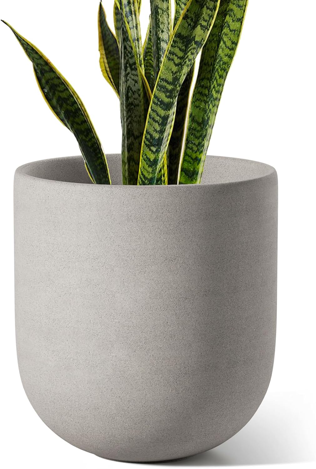 LE TAUCI 10 Inch Plant Pot, Ceramic Pots for Plants with Drainage Hole