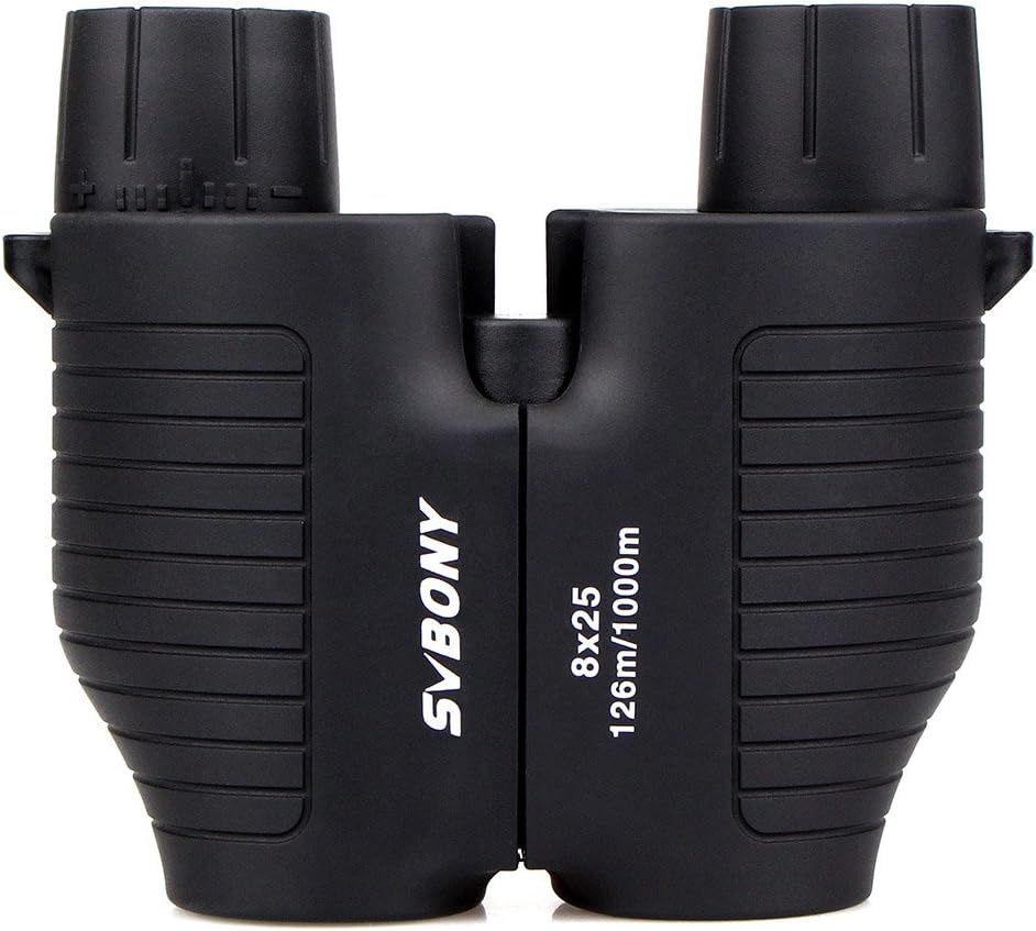 SVBONY SV10 8x25 High Powered Binoculars for Adults, FMC Coating,Fixed Focus Compact Mini Pocket Binoculars for Travel Hiking Scenery Outdoor Camping