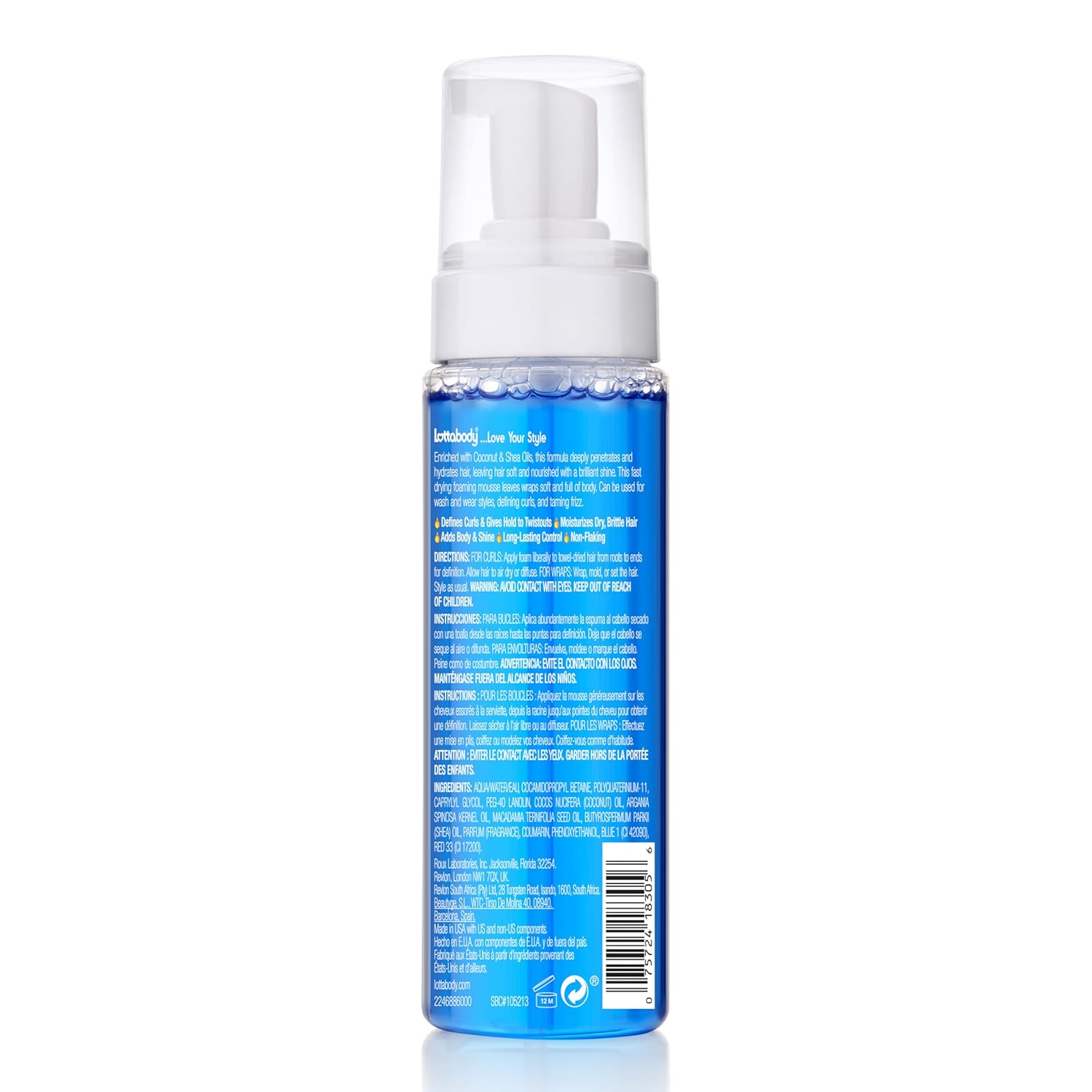 Lottabody Coconut Oil and Shea Wrap Me Foaming Curl Mousse , Creates S