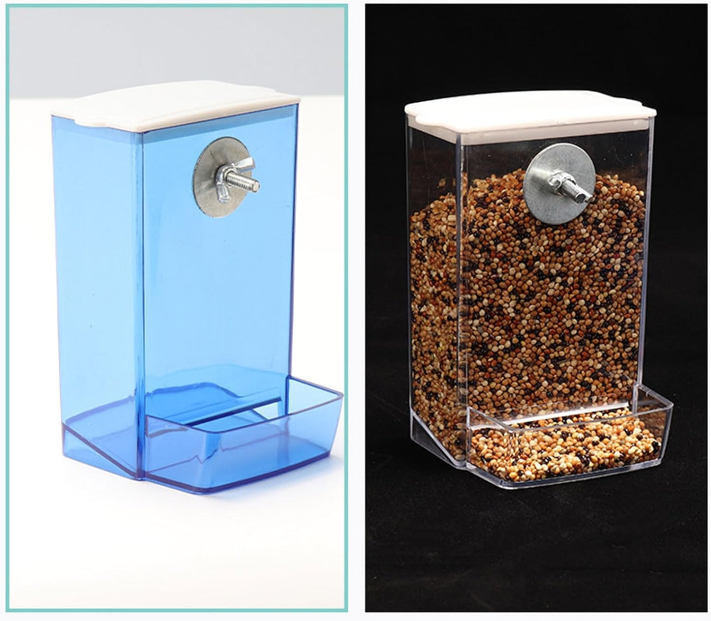 Bird Food Feeder Hangable Feeding Box Automatic Bird Feeder Anti-Spill Bird Food Container with Large Capacity