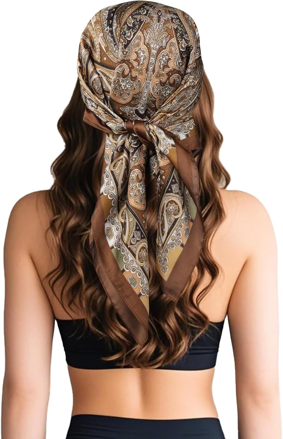 Sumolux Head Hair Scarf for Women Like Satin Silk Scarf Bandana Hair W