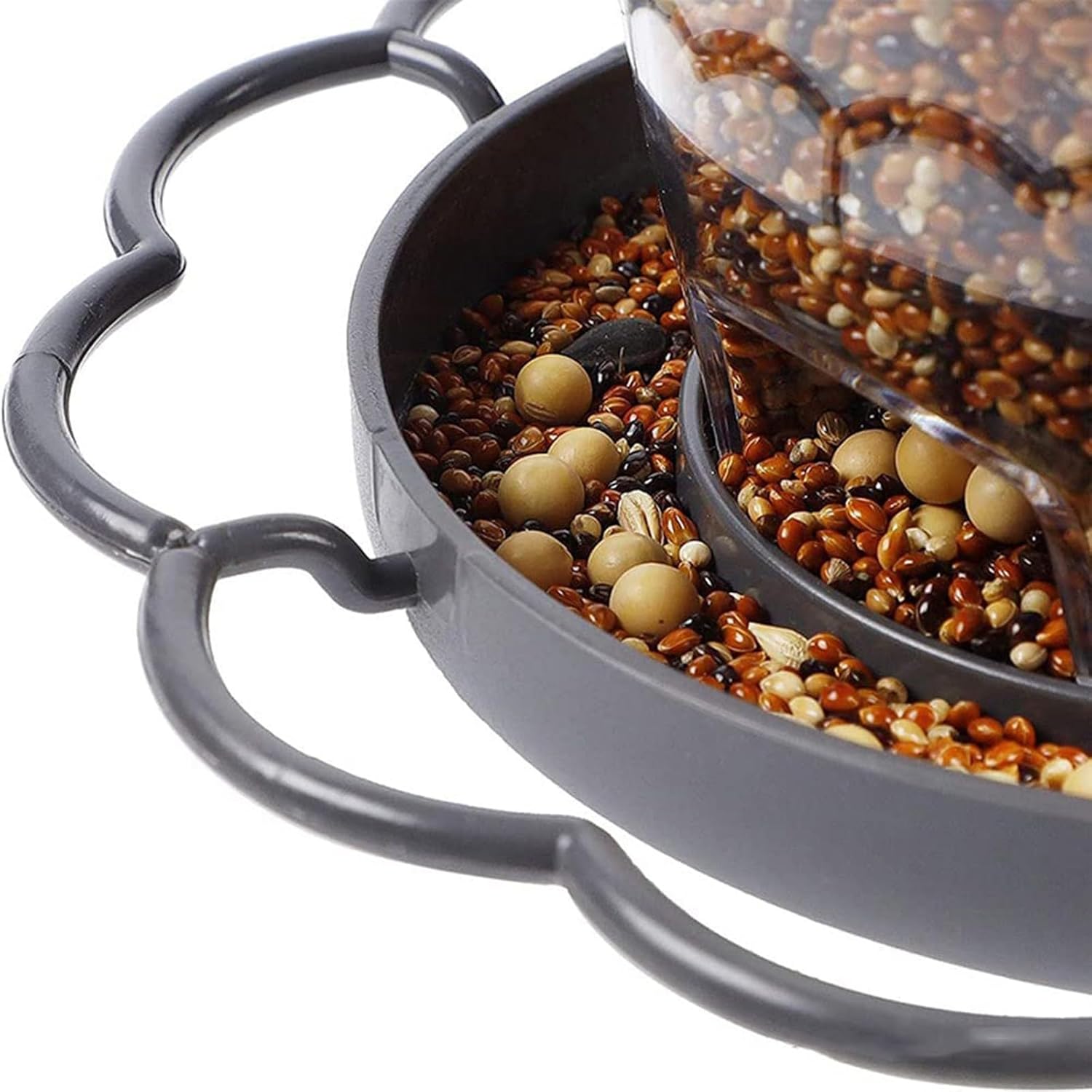 Bird Feeders for Outdoors, 3.5LB 360 Degree Plastic Large Capacity Squ