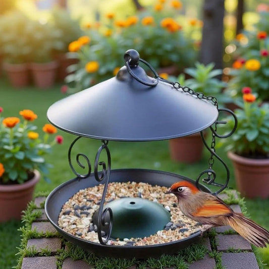 Bird Feeders for Outdoors,Metal Rainproof Feeding Holder - Hangable Bird Feeder | for Patio Lawn Backyard Balcony Birdwatching Park Porch Deck Terrace Garden