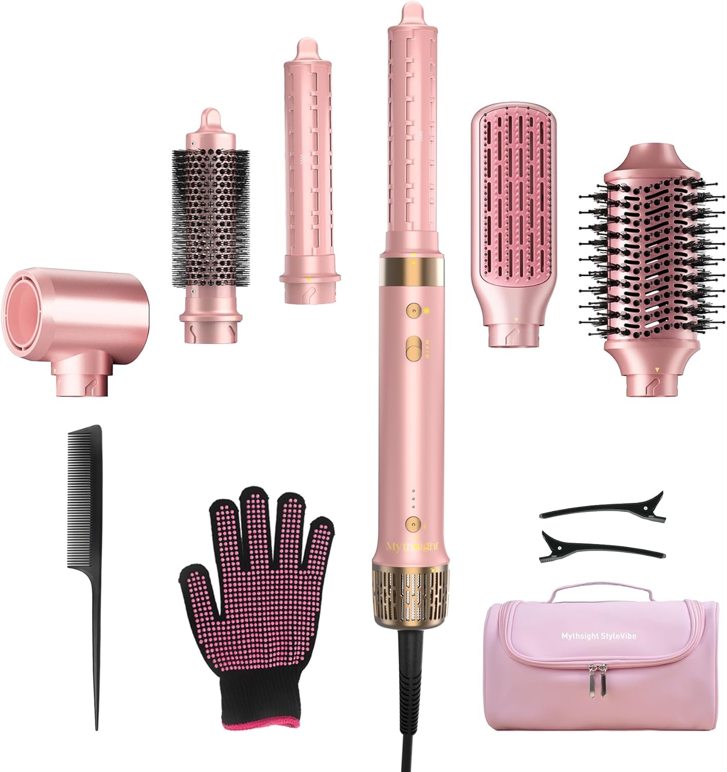 StyleVibe 6-in-1 Air Styler, Hair Dryer & Blow Dryer Brush with Travel
