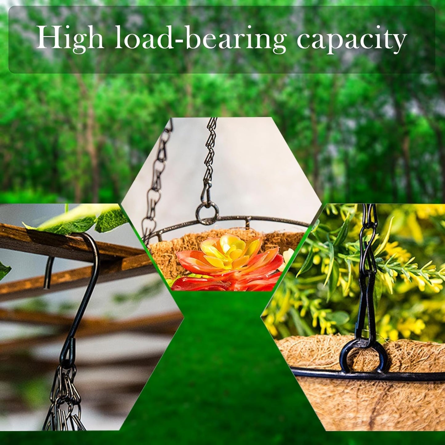 PCTC 3 Pack 23 inch Hanging Basket Chain,Hanging Plant Holder, Flower 
