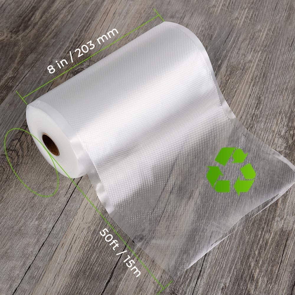 Vacuum Sealer Bags For Food: 6 Pack 3 Rolls 11" x 20' + 3 Rolls 8" x 20' - Commercial Grade BPA Free Bag Rolls - Durable Cut-to-Length Food Vac Bags for Sous Vide Cooking Puncture Prevention