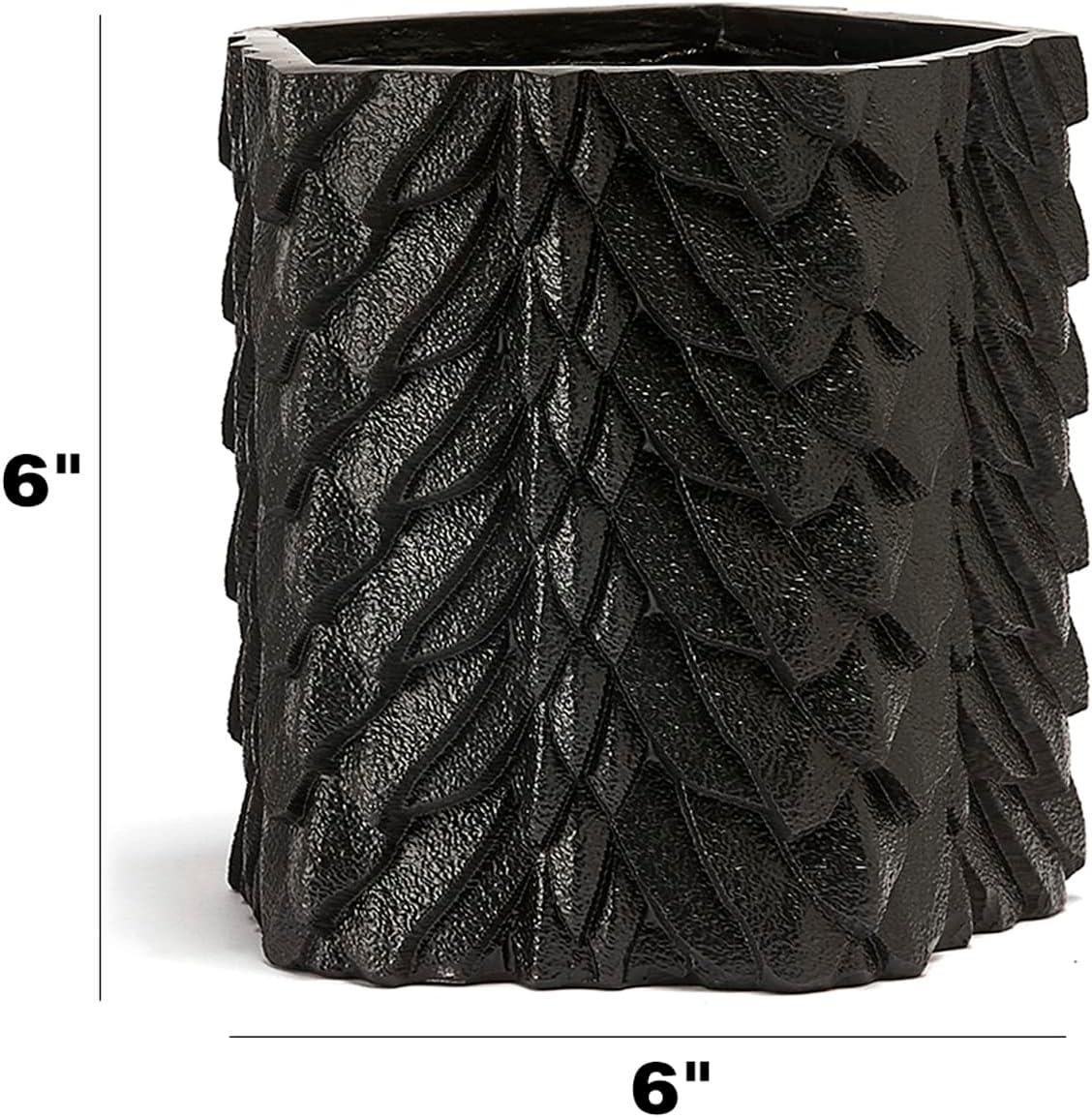GUTE Dragon Scales Planter Pot & Vase Decanter - GOT, Fantasy I Plant and I Know Things - Black Marble Color 6" Flower Plant Vase - Dragón Monster Cylindrical for Home & Indoor