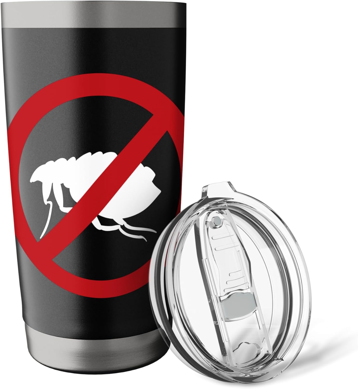 Pest Control Flea Sign Gag Halloween Gift No Fleas Allowed Stainless Steel Insulated Tumbler