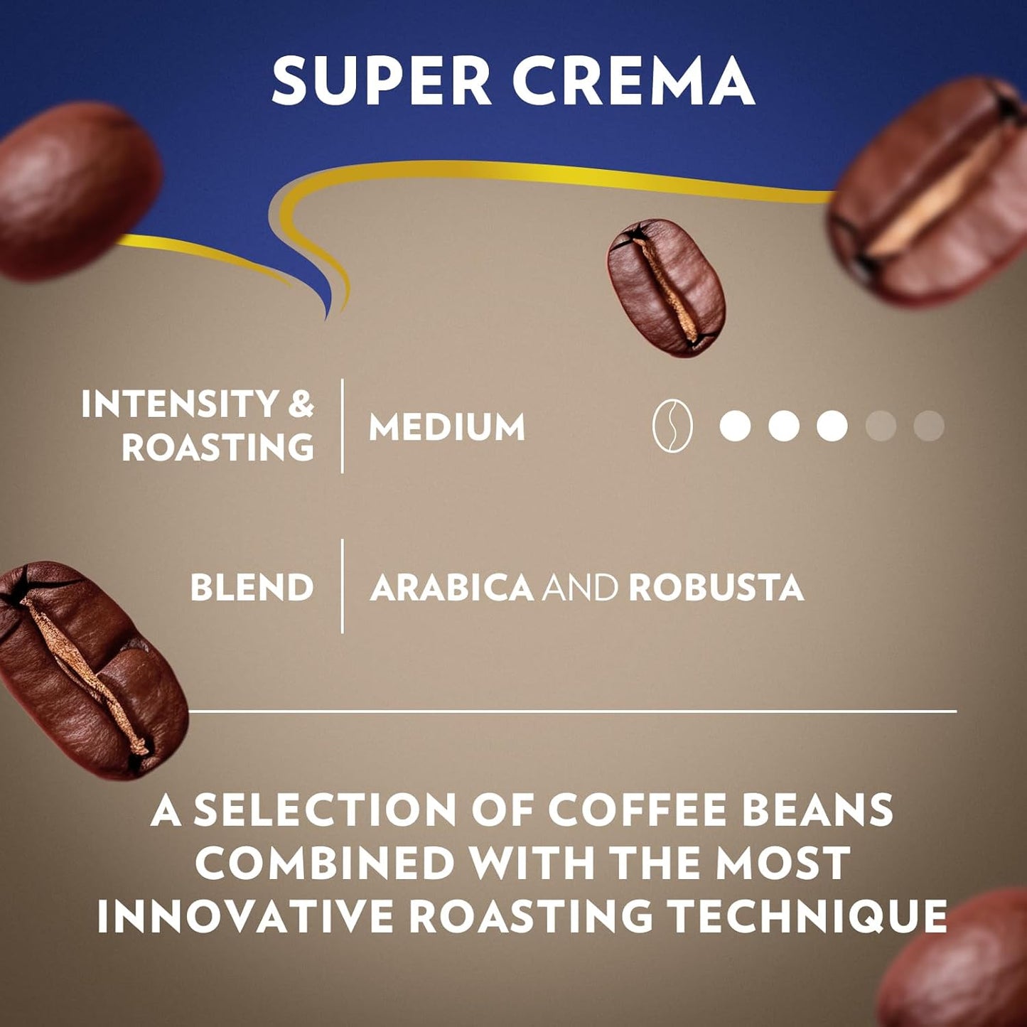 Lavazza Super Crema Ground Coffee, Medium Roast, Arabica and Robusta Blend, 32 oz Bag (Pack of 1)