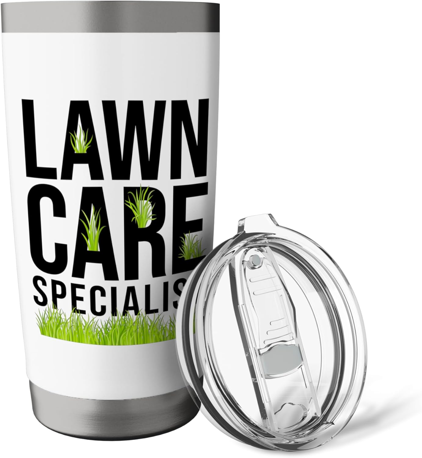 Lawn Care Specialist Funny Gardener Lawn Mower Lovers Outfit Stainless Steel Insulated Tumbler