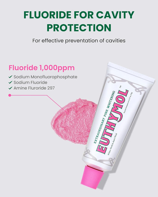 EUTHYMOL Whitening Toothpaste (3.7fl oz) - Stain Removal in 2 Weeks, L