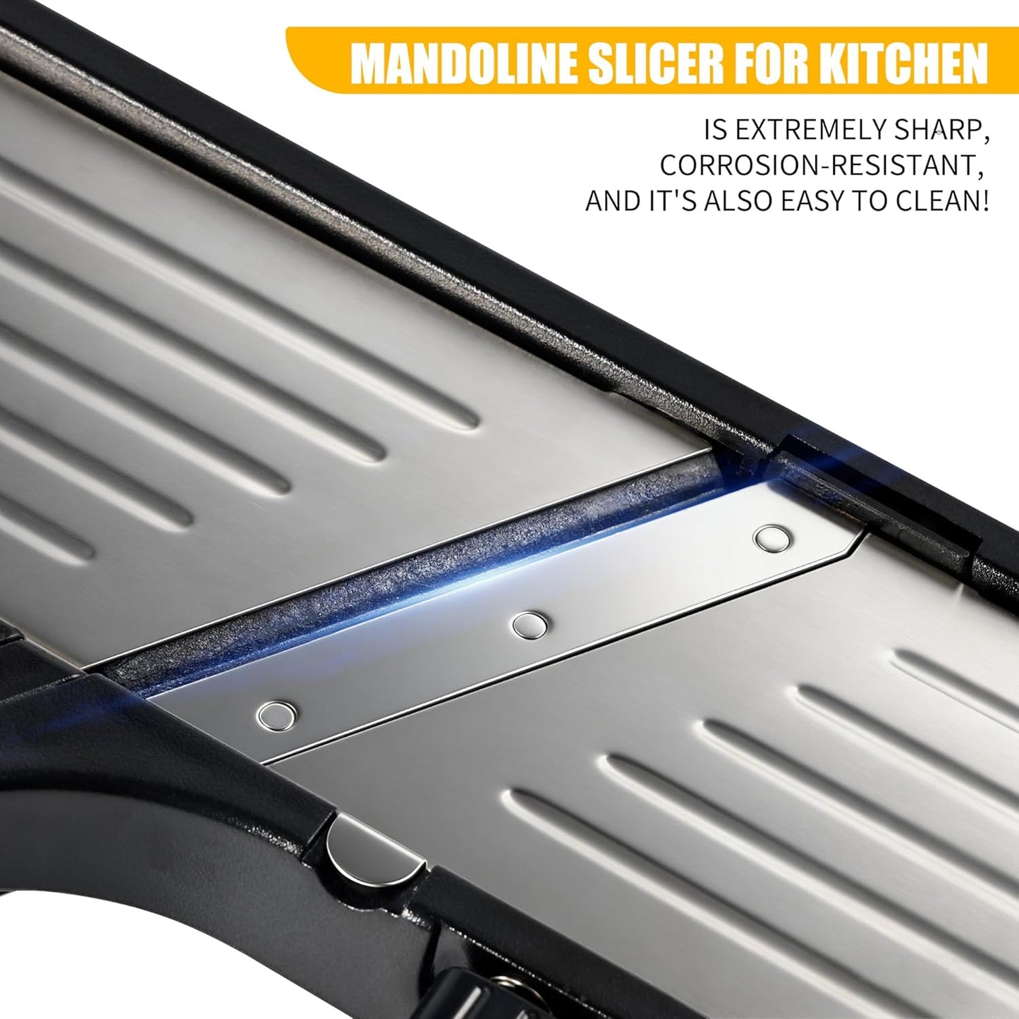 Mandoline Food slicer for kitchen, Adjustable Stainless Steel Mandolin