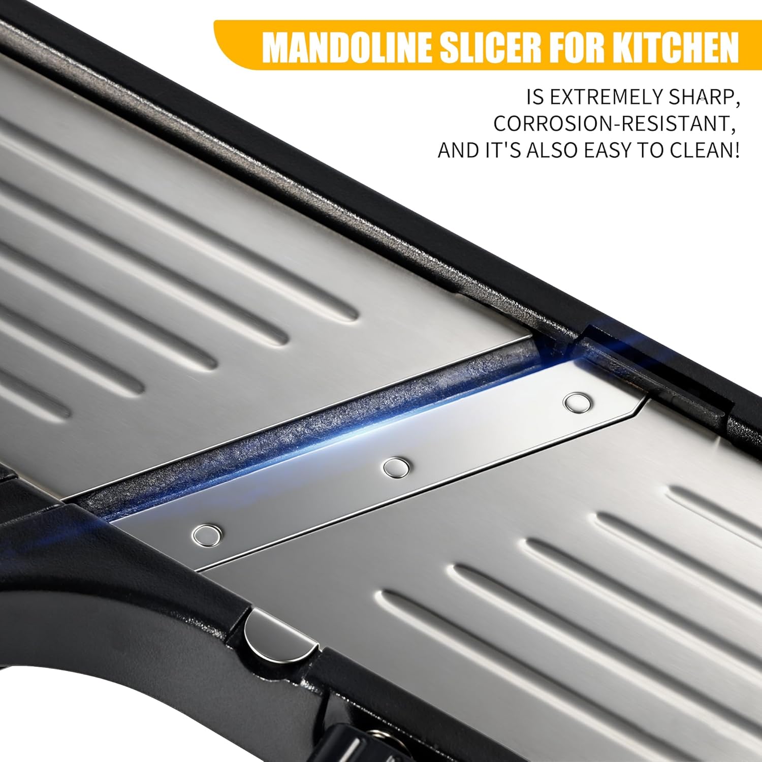 Mandoline Food slicer for kitchen, Adjustable Stainless Steel Mandolin