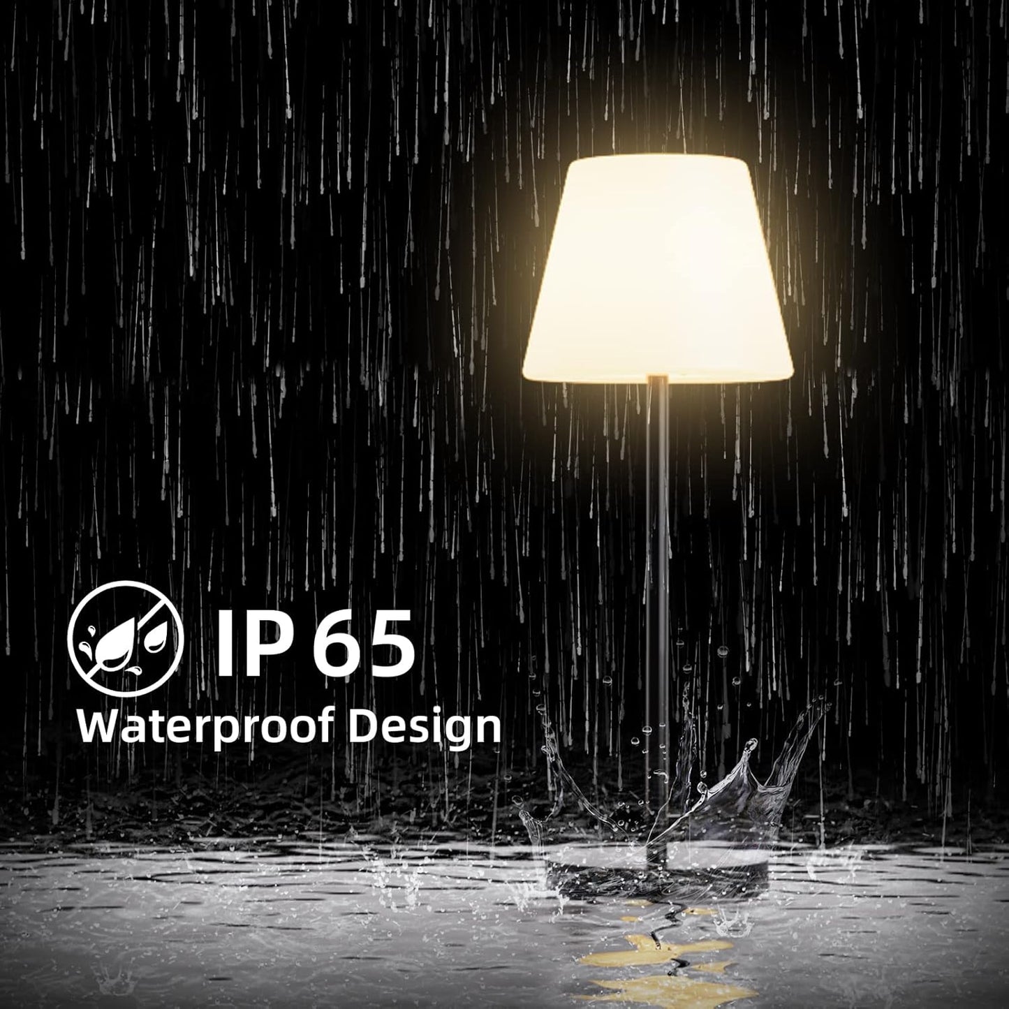 Solar Table Lamp Outdoor Solar Lamp Waterproof with Light Sensor,Outdoor Lamps for Patio,Dimmable Warm White and RGB LED Solar Lamp Cordless,Portable Night Light for Garden、Terrace、Camping.