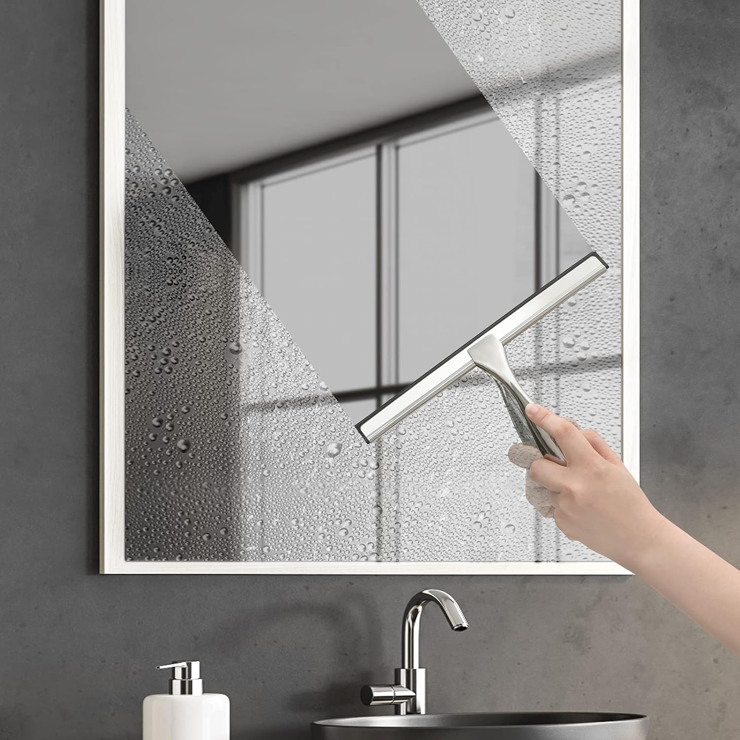 Hiware All-Purpose Shower Squeegee for Shower Doors, Bathroom, Window 