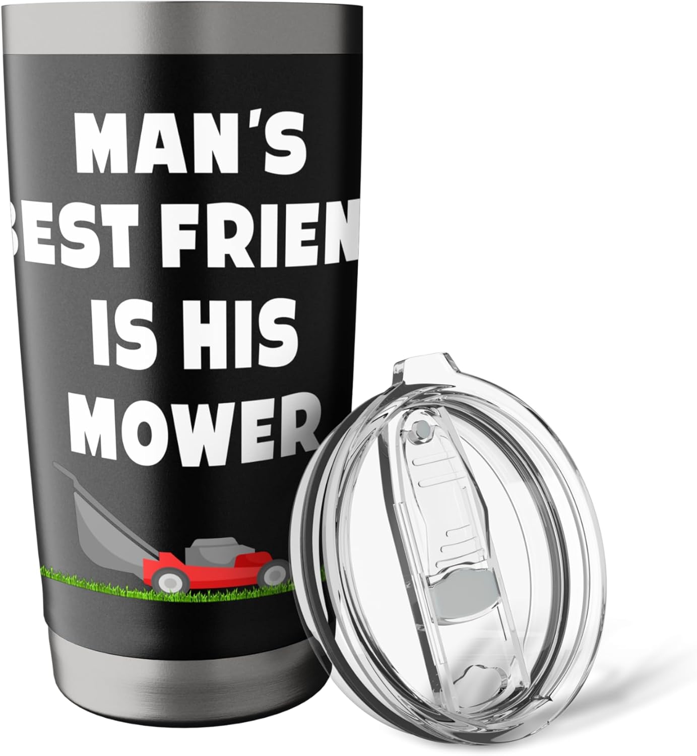 Funny Red Lawn Mower Lover Father's Day Lawn Care Dad Mowing Stainless Steel Insulated Tumbler