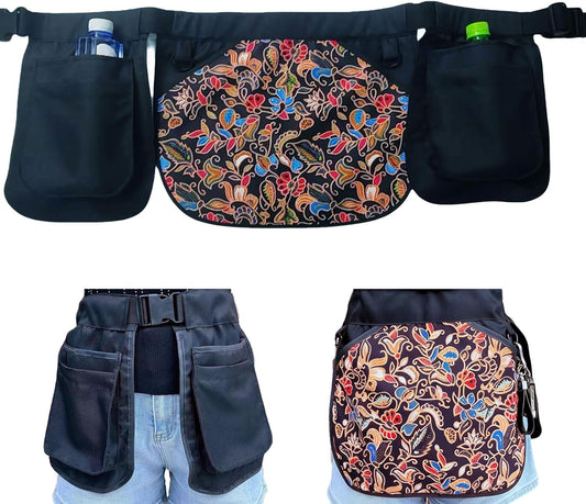 Garden Apron for Women with 5 Pocket, Adjustable Gardening Belt, Waitress Server Apron with Multiple Pockets, 1 Piece