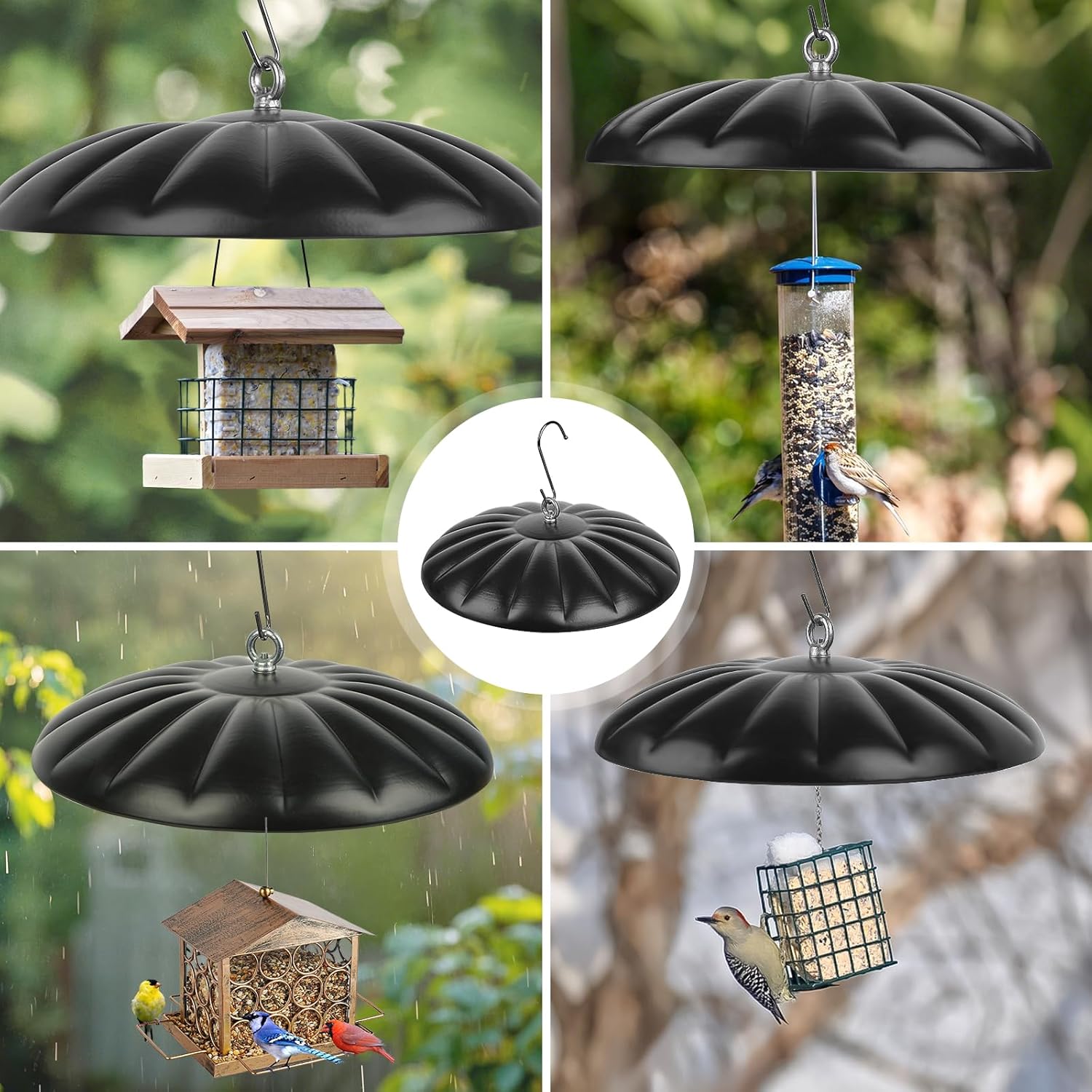 Bird Feeders Cover, Metal Squirrel Baffle for Bird Feeder, Squirrel Pr