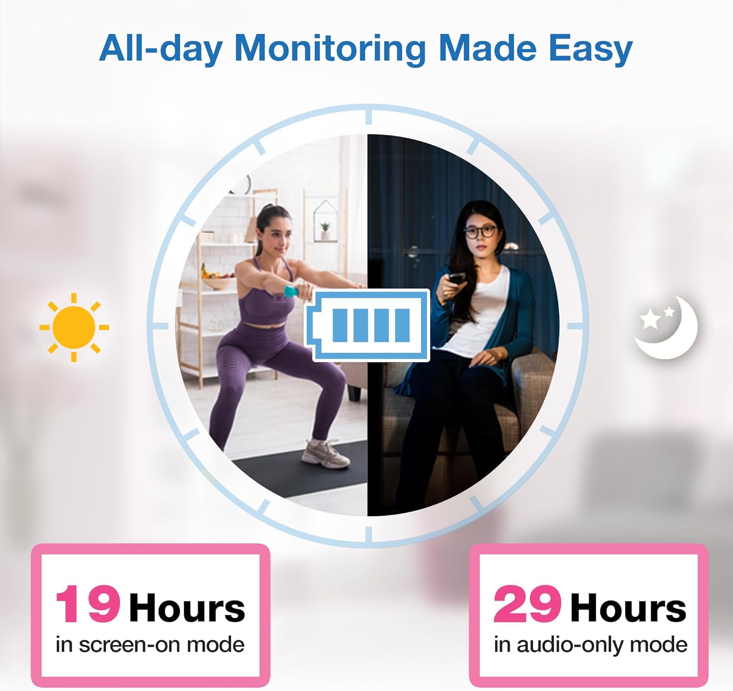 VTech VM819 Baby Monitor with Camera and Audio, 2.8” Screen Portable B