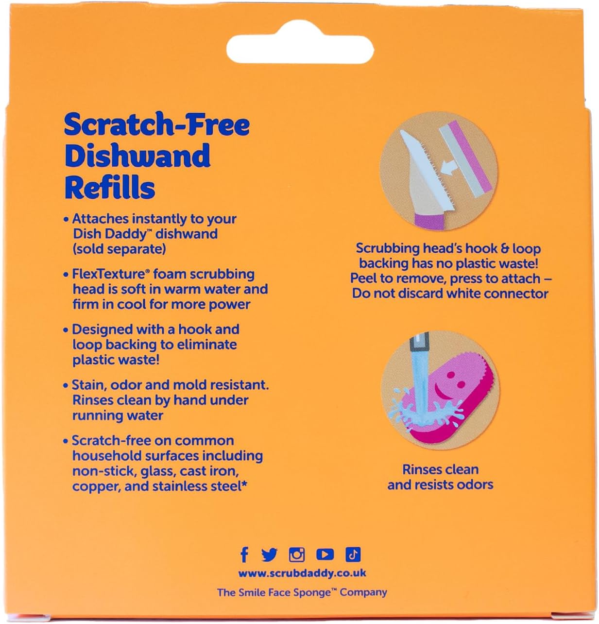 Scrub Daddy Dish Wand Scrubbing Brush Replacement Heads, Soap Dispensi