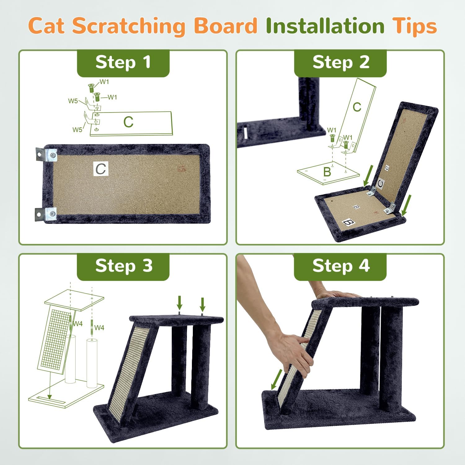 Globlazer Cat Tower for Indoor Adult Cats, 50-inch Heavy Duty Cat Tree