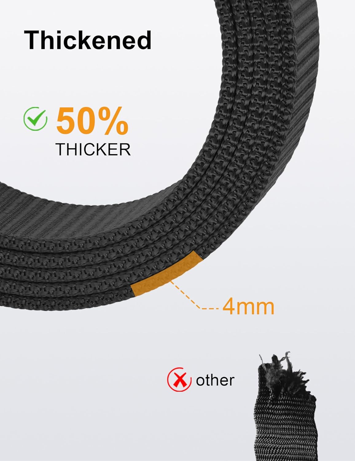 JUKMO Men's 1.5" Nylon Ratchet Belt, Casual Web Click Belt with Slide 