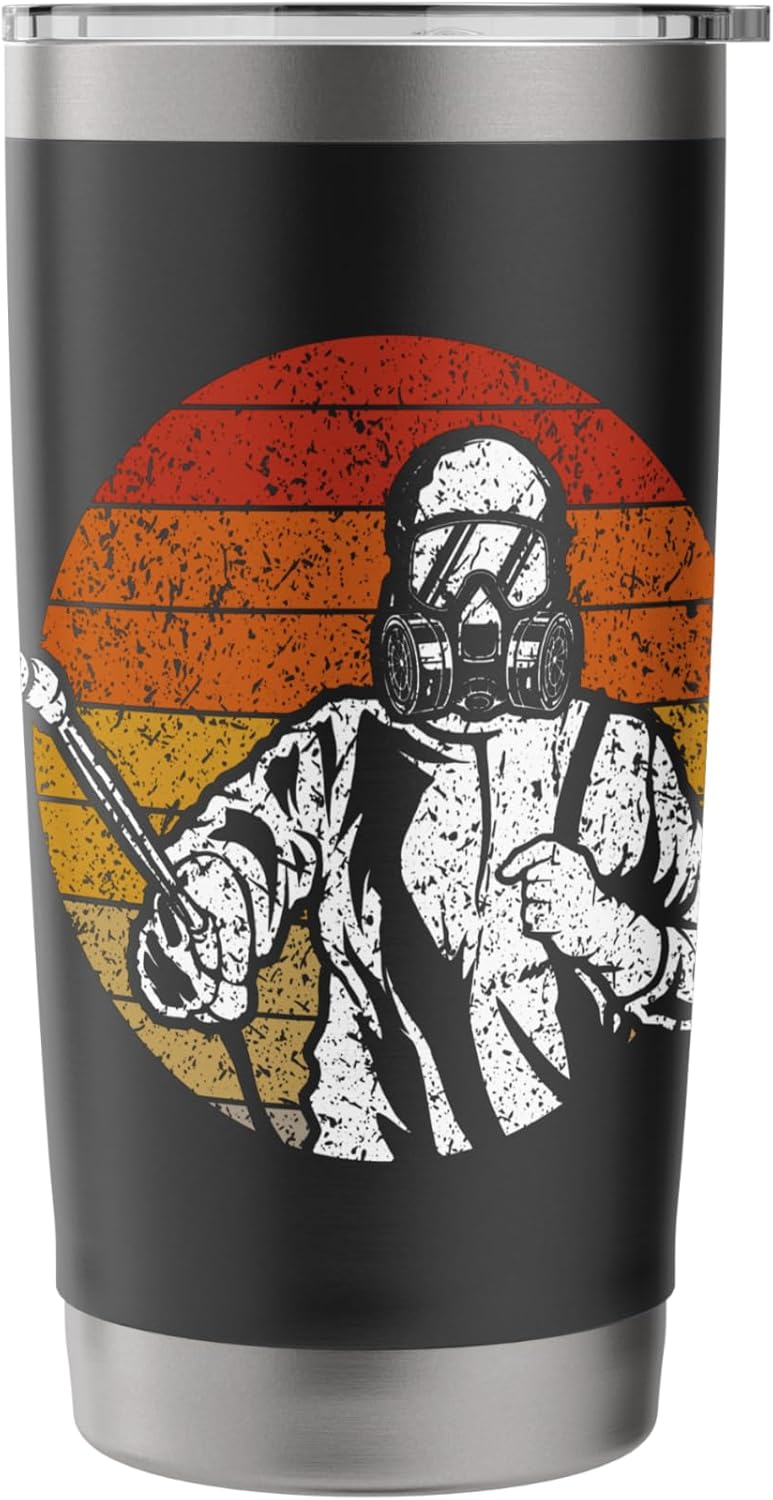 Retro Vintage Pest Control Bug Killer Exterminator Stainless Steel Insulated Tumbler