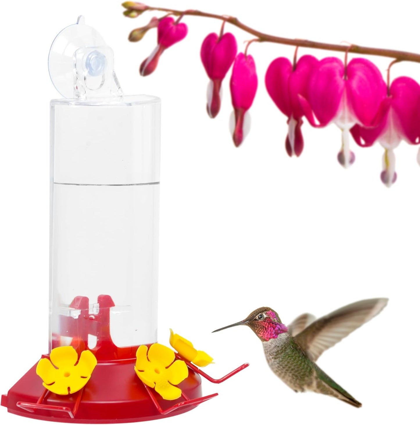Perky-Pet Plastic Window Mount Hummingbird Feeder with Perches - 8 oz 