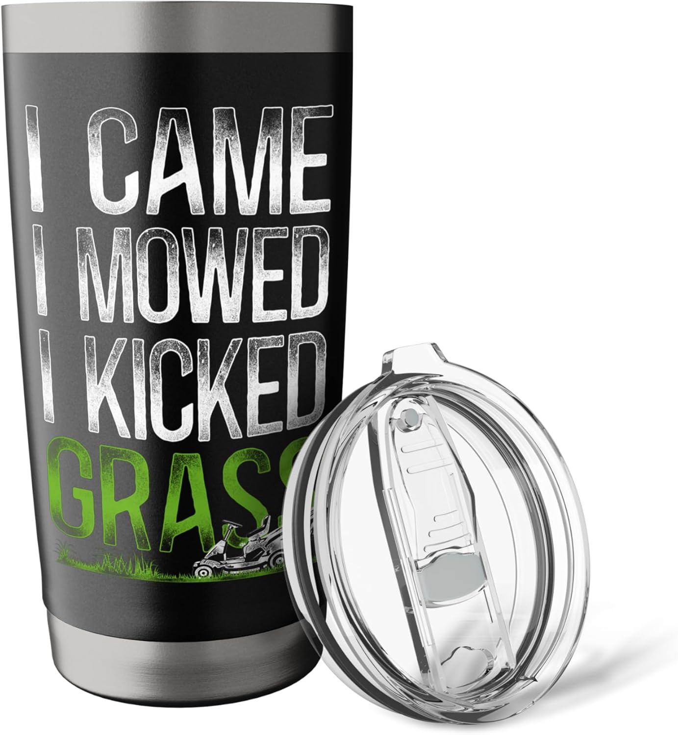 Lawn Mower Mowing Dad Father Landscaper Vintage I Came I Stainless Steel Insulated Tumbler