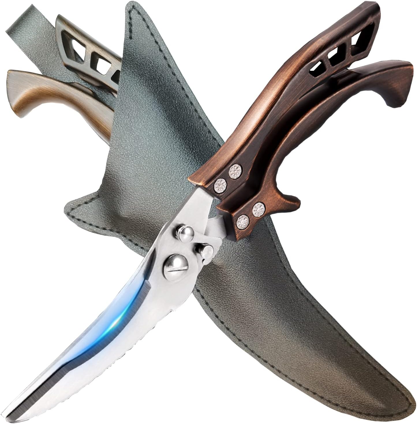 ANDONG Kitchen Scissors, Heavy Duty Professional Poultry Shears, Stain