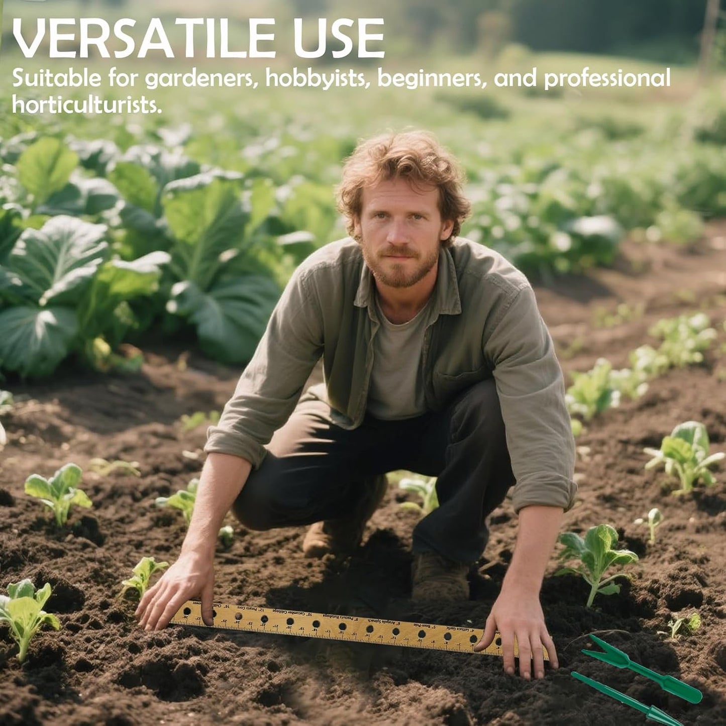 Foldable Plant Ruler Spacer Tool Seeder – Precise Planting for Vegetab