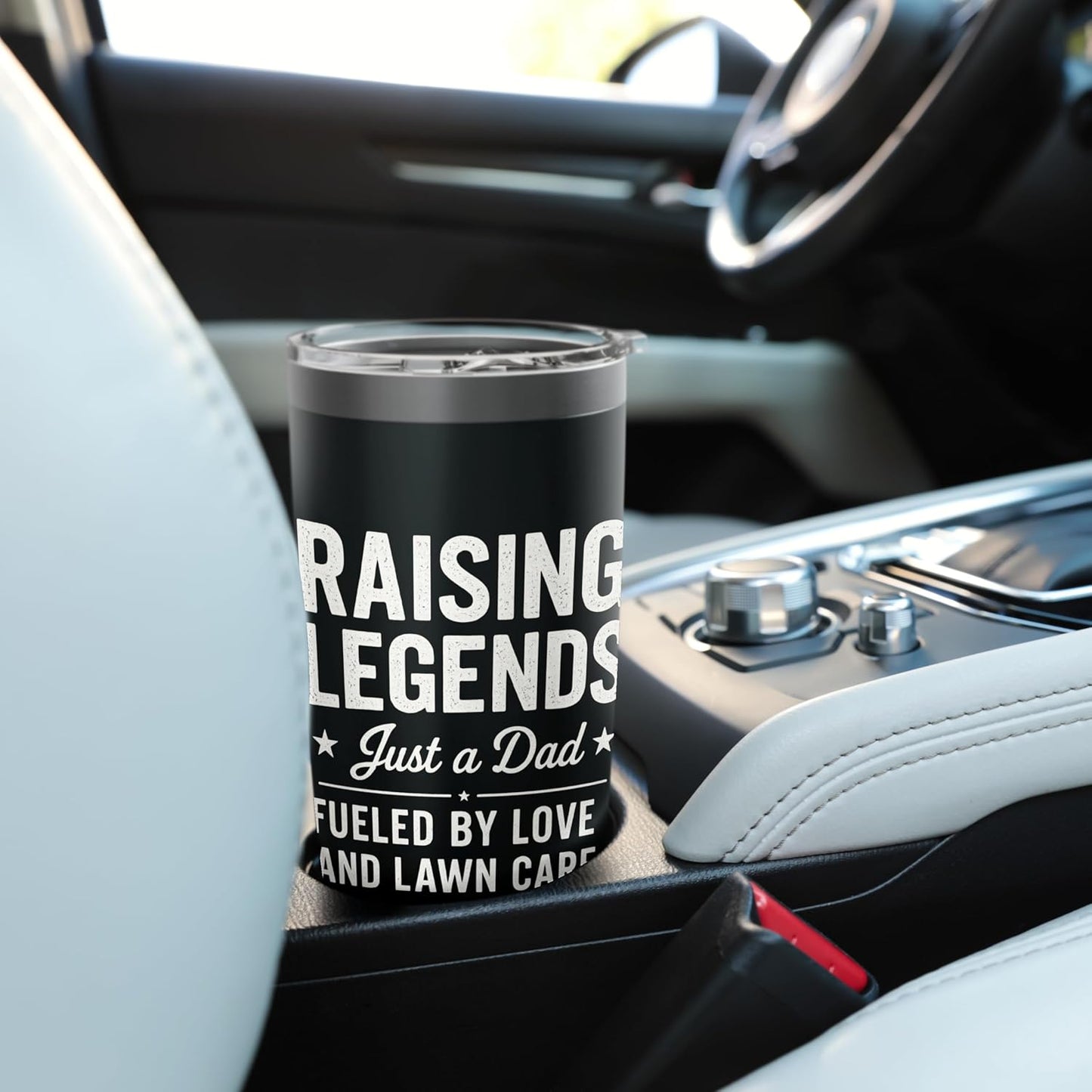 Raising Legendary Dad Lawn Care Father’s Day Tee Stainless Steel Insulated Tumbler
