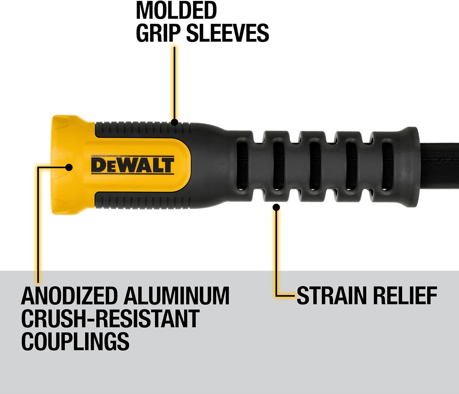 DEWALT 50 ft x 5/8 in Heavy-Duty Professional Grade Fabric Garden Hose
