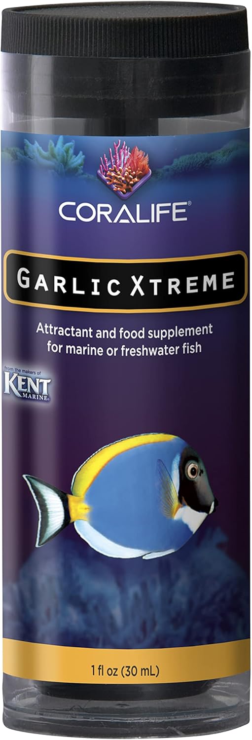 Coralife Fish Tank Aquarium Garlic Xtreme Attractant and Food Suppleme