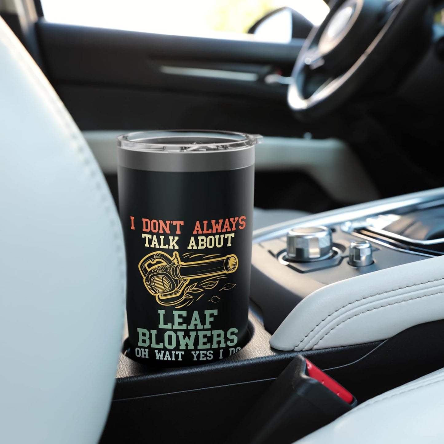 Leaf Blowing Men Funny Talk About Leaf Blowers Lawn Care Stainless Steel Insulated Tumbler