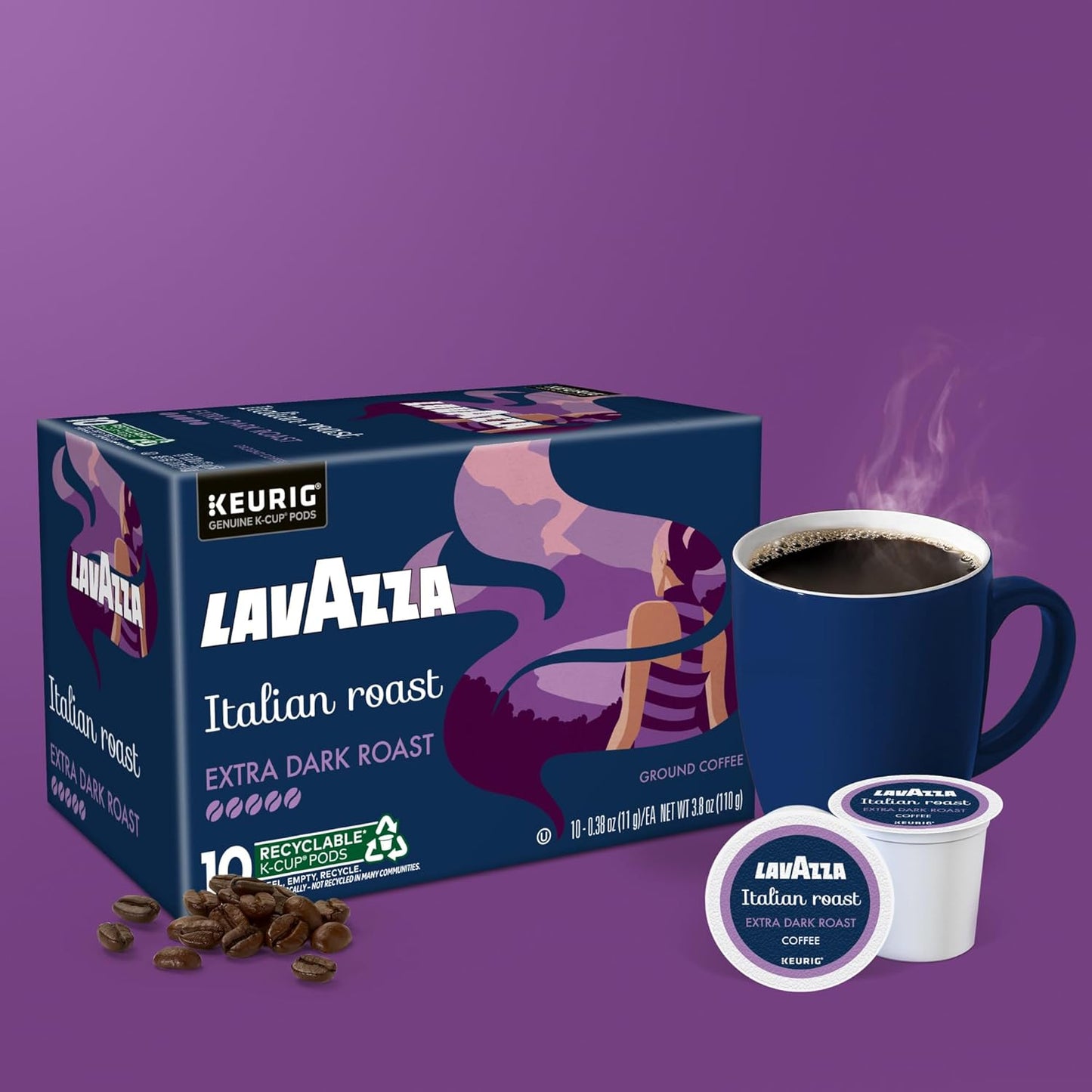 Lavazza Italian Roast, Keurig Single Serve K-Cup Pods, 60ct (6 Packs of 10)